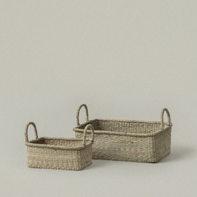 Ensemble de paniers rectangulaires en ruppie maritime Lima