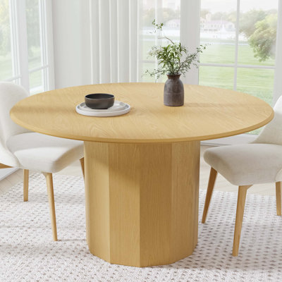 Solid Wood Dining Table Round Pedestal Kitchen Table