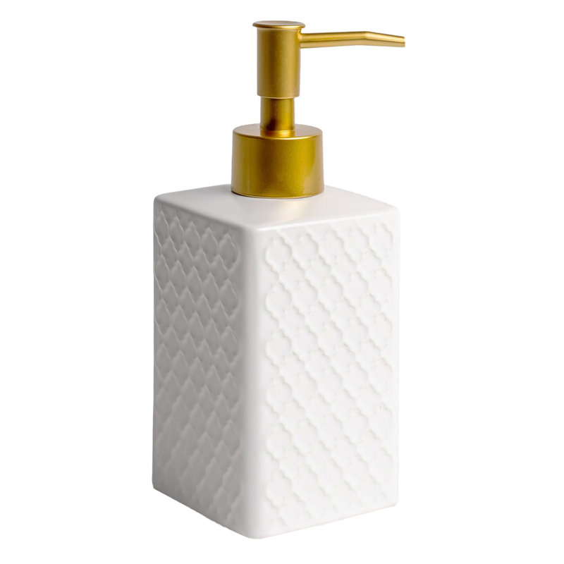 Ahmani Ceramic / Porcelain Soap Dispenser, White