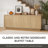 TV Stand for a 75-Inch TV — Mid-Century Modern Entertainment Center with Fluted Doors, Storage, and Cable Management-1194820323