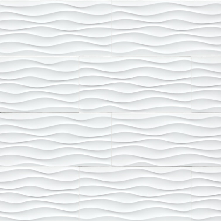 Dymo Wavy 12" x 24" Ceramic Polished Wall Tile