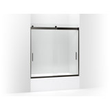 Levity 59.63" H Bypass Semi-Frameless Tub Door with CleanCoat® Technology