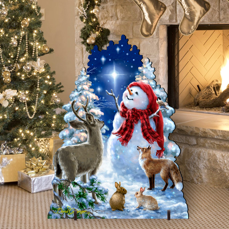 Décoration/figurine de jardin pour les amis et la maison de bonhomme de neige célestes et de la nature