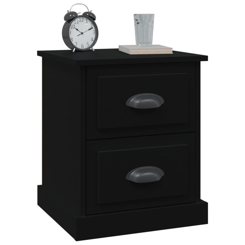 Bellechester 39cm W Bedside Table, Black, Individual