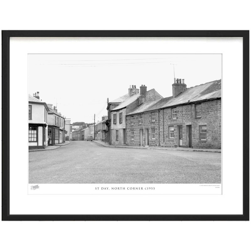 St Day, North Corner C1955 by Francis Frith - Single Picture Frame Print, 28cm H x 36cm W x 2.3cm D