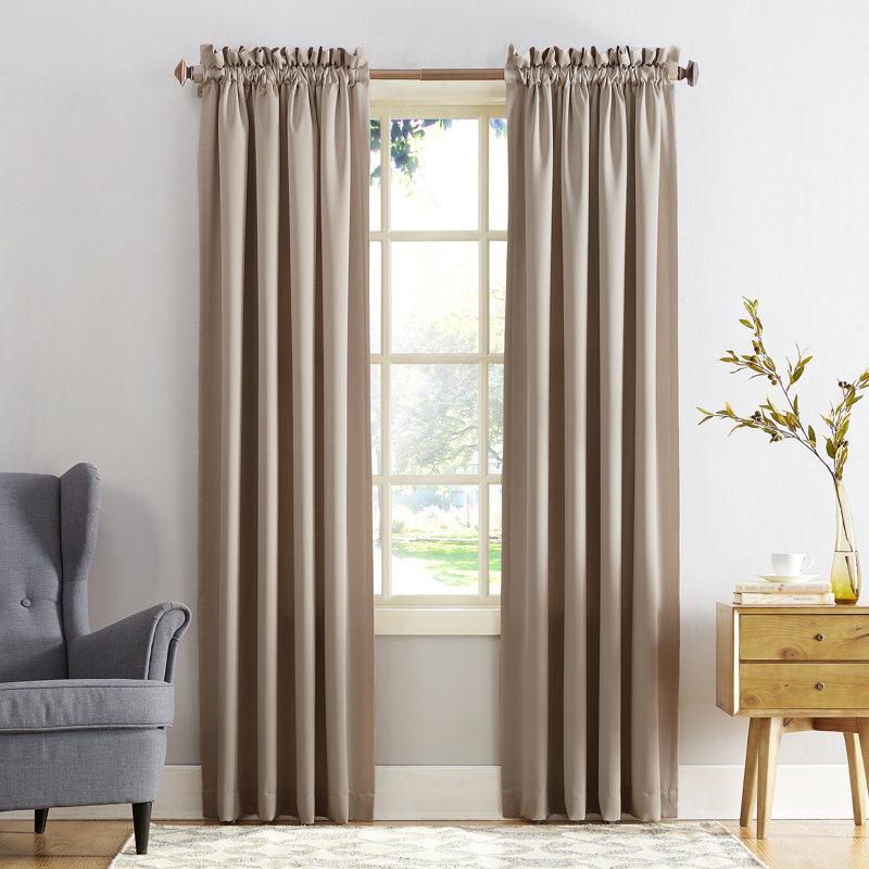 Panneau de rideau obscurcissant en polyester Millen, Pierre, l 54" x L 108"