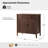 Leominster 28"W 1-Drawer 2 Arched Door Cabinet Chest with Solid Pine Wood Legs and Built-In Power Outlet