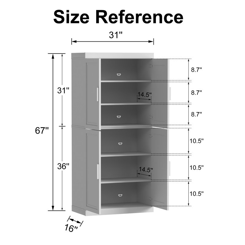 Armoire de rangement avec tablettes réglables Nashaya, Bois naturel