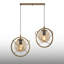 Luminaire suspendu pour îlot de cuisine 2 lumières avec hauteur réglable et capuchon sphérique-88153715-88153714