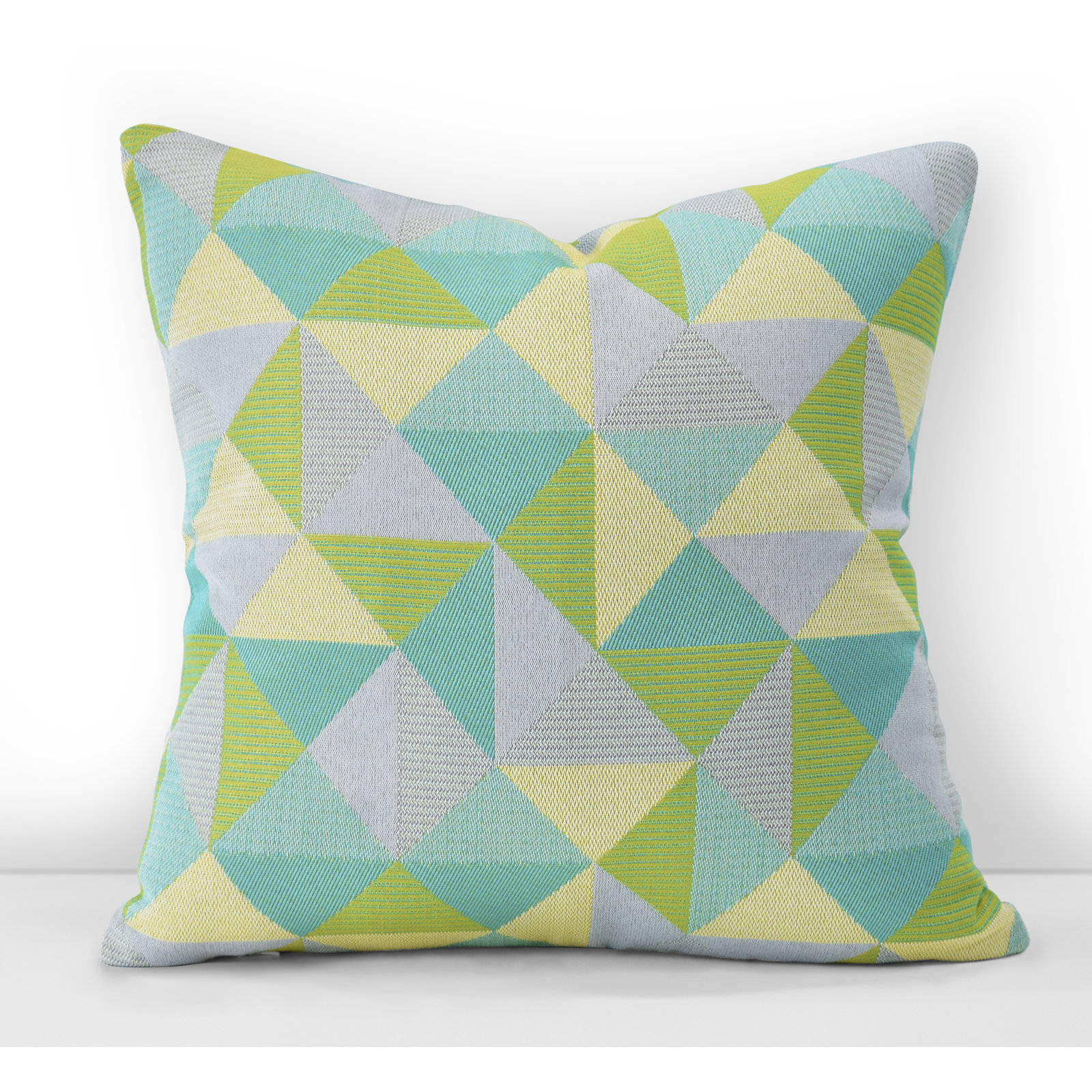 Pacifica Geometric Indoor/Outdoor Throw Pillow, Ruskin Lagoon, 24"H x 24"W