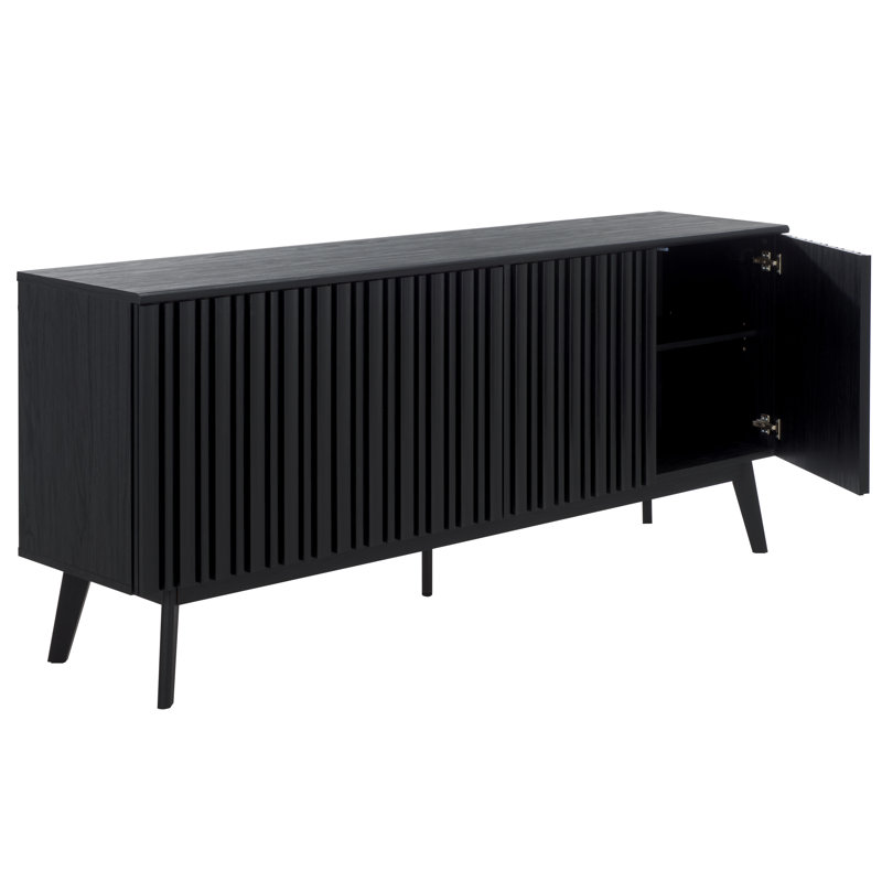 Helena Unfinished TV Stand for TVs up to 85", Black