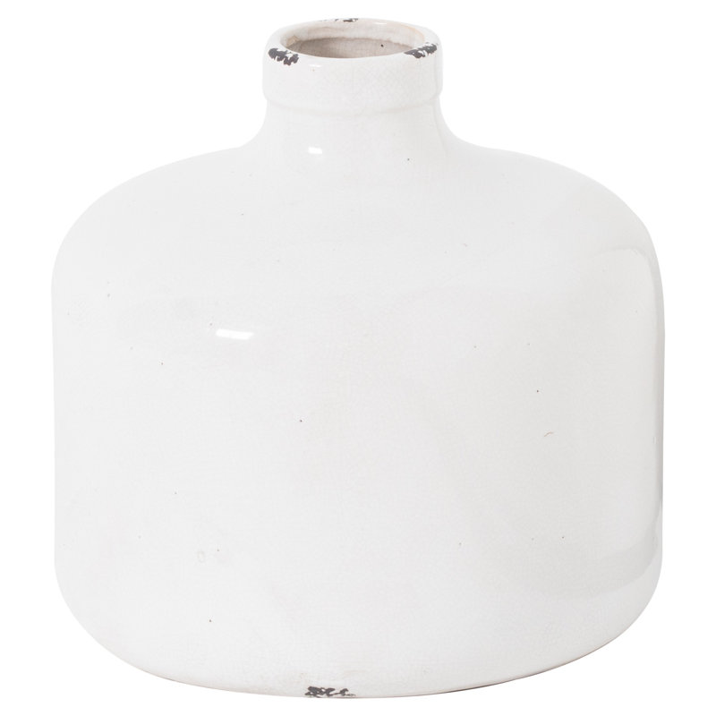Catheline Handmade Ceramic Table Vase, White