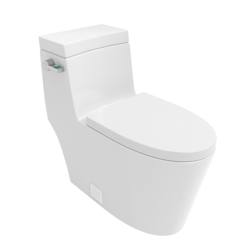 Toilette monobloc en céramique à une chasse avec siège cloisonné