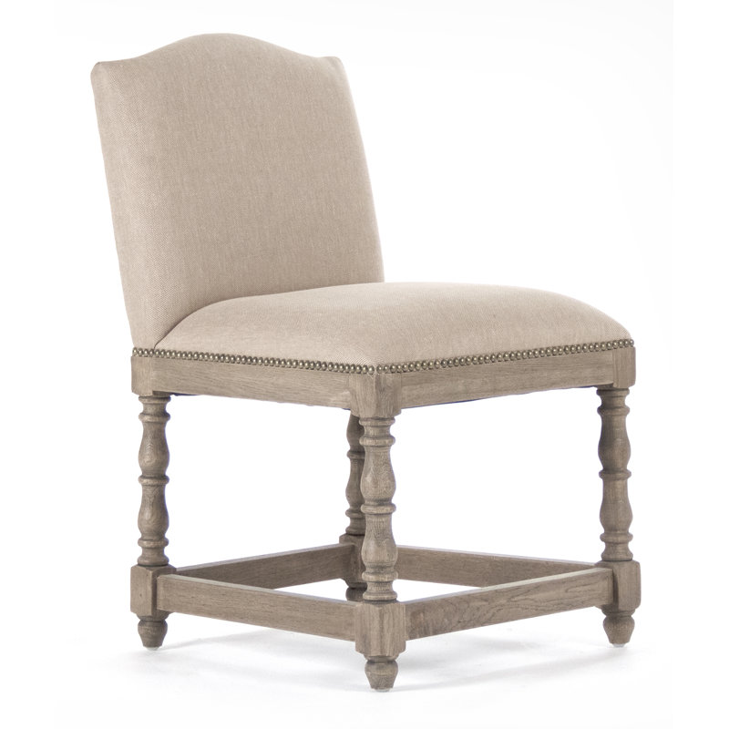 Aria Upholstered Stool with Solid Wood Frame