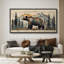 Impression sur toile encadrée «Wood Panneau Effect»-111652928-111652929