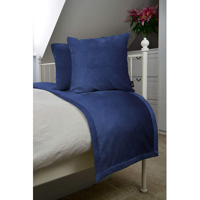 Emma-Louise Velvet Solid Colour Bedspread with Pillow Shams Included