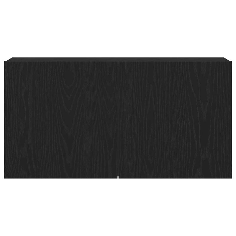 TV Cabinet Black Oak Engineered Wood, 41cm H x 80cm L x 30cm W
