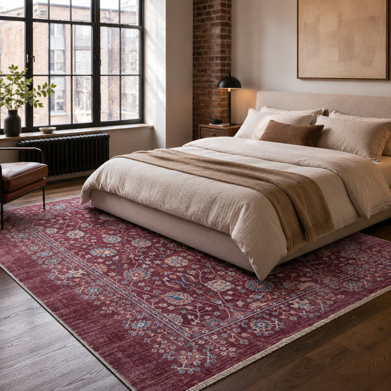 Vintage Look Cotton and Chenille Flatweave Area Rug, 200 x 300 cm