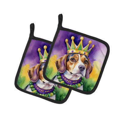 Paire de poignées Beagle King of Mardi Gras
