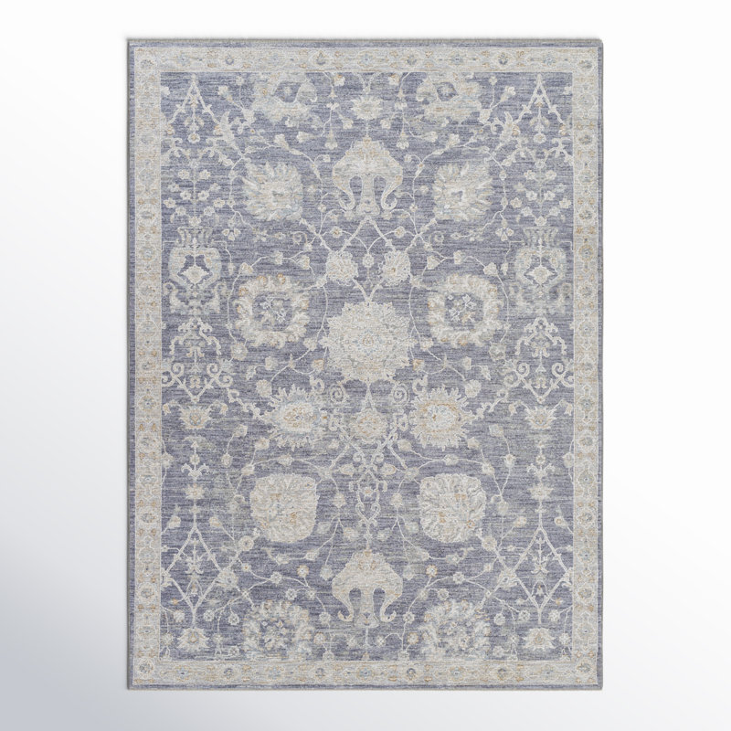 Tapis gris / bleu Garlef, Rectangle 9 pi x 12 pi 2 po