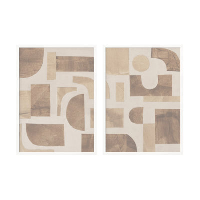 Ensemble de deux textures encadrées "Casse-têtes"
