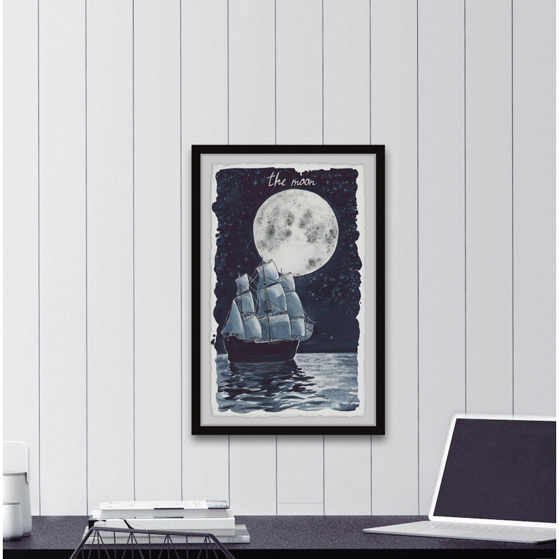 Sail Into The Moonlight by Marmont Hill - Single Picture Frame Painting, 91cm H x 61cm W x 3.81cm D