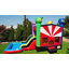 Glissade d'eau gonflable de qualité commerciale avec bassin pour enfants sur le thème des ninjas JumpOrange (avec souffleur)