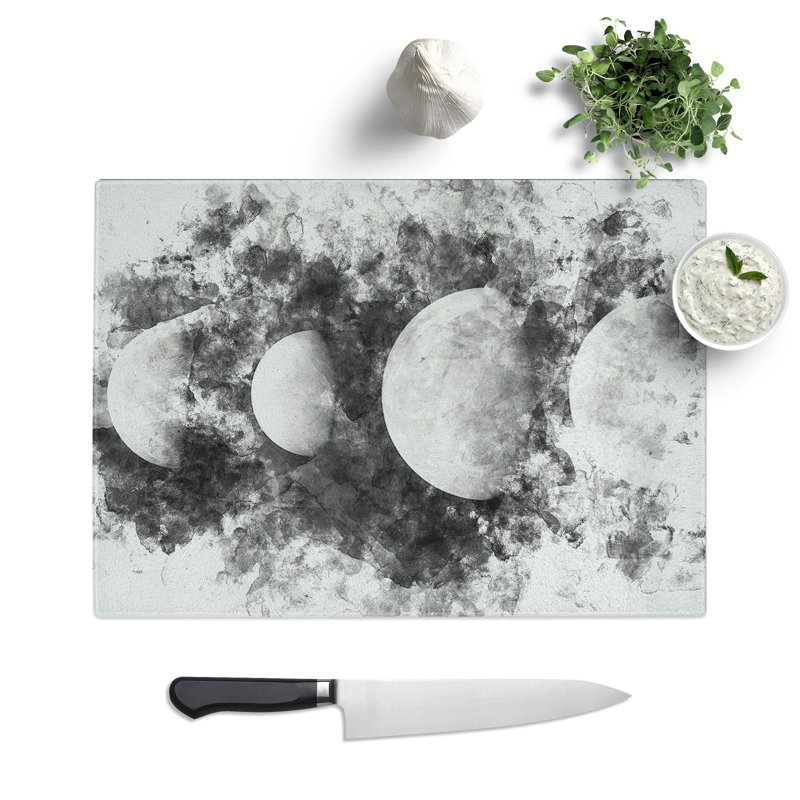 Tempered Glass Moons of Jupiter Chopping Board, 20 cm x 28.5 cm