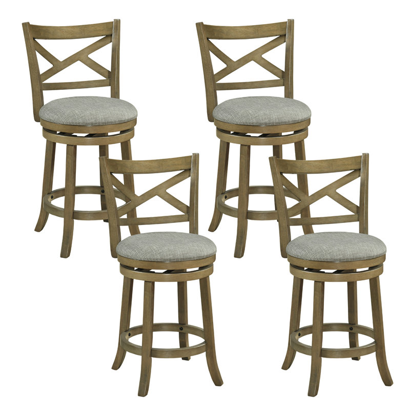 Tabourets de bar pivotants August Grove® gris, Tabouret de comptoir (siège d'une hauteur de 25 p, 4