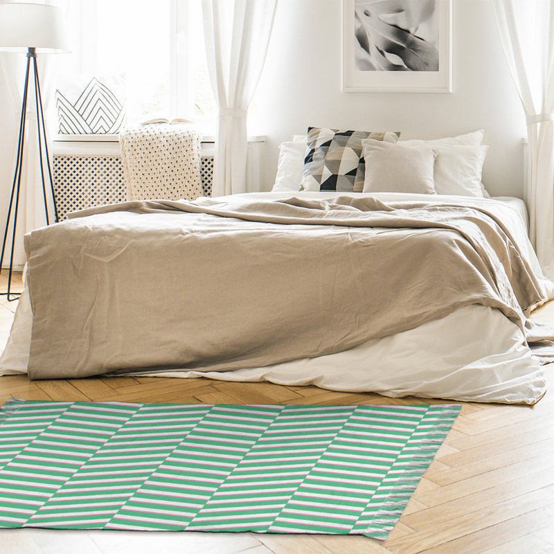 Tapis de zone verte rayures en rupture, Oui