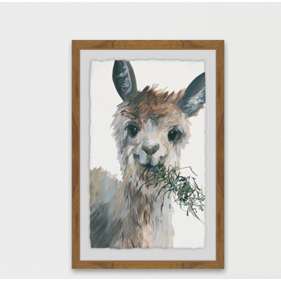 Munching Llama - Single Picture Frame Painting