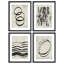 Multicolore, encadré, ensemble de galerie, impression industrielle, collage noir et brun clair-116551481-116551483