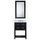 Cronin 24" Carrara White Marble Countertop Bath Vanity with Mirror