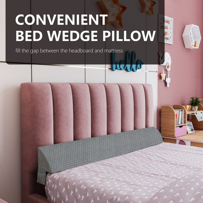 WOWMAX Sit-up Back Comfort Foam Bed Wedge Pillow/Headboard Pillow