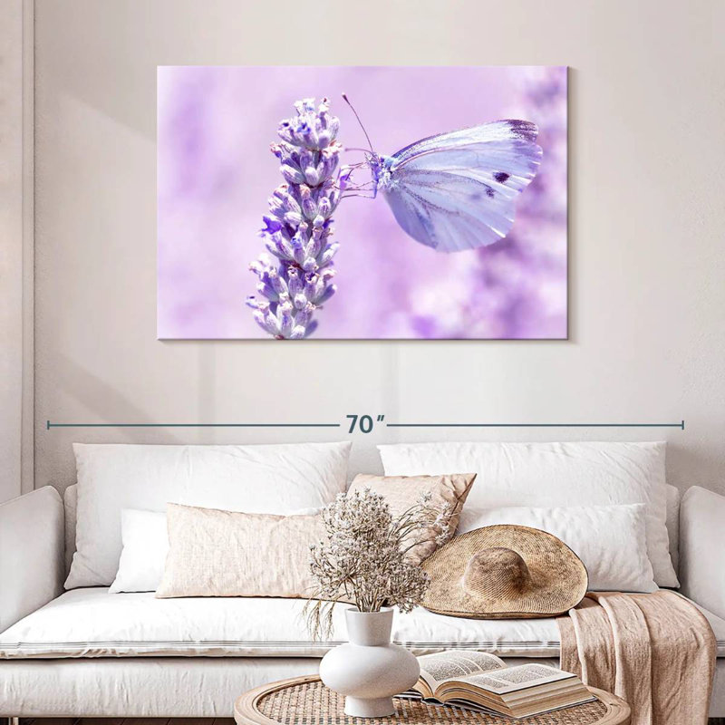 Brampt Lavender Butterfly, 30" H x 45" W