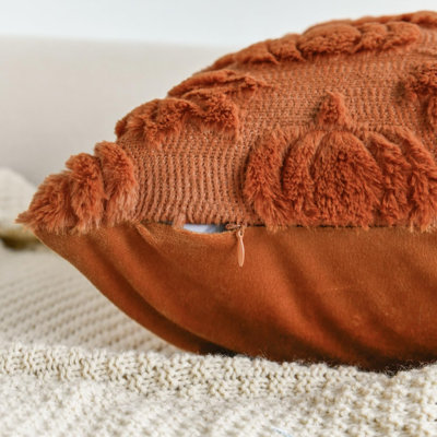 Housses de coussin décoratives automnales à motif citrouille caramel, 50 x 50 cm, feuilles d'érable, récolte d'automne, Thanksgiving, douces et moelleuses, en jacquard imitation fourrure, pour canapé ou fauteuil (lot de 2).
