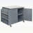 Outdoor Kitchen Island with Side Shelf,Stainless Steel Top,Adjustable Shelf,and 4 Locking Wheels-679012352