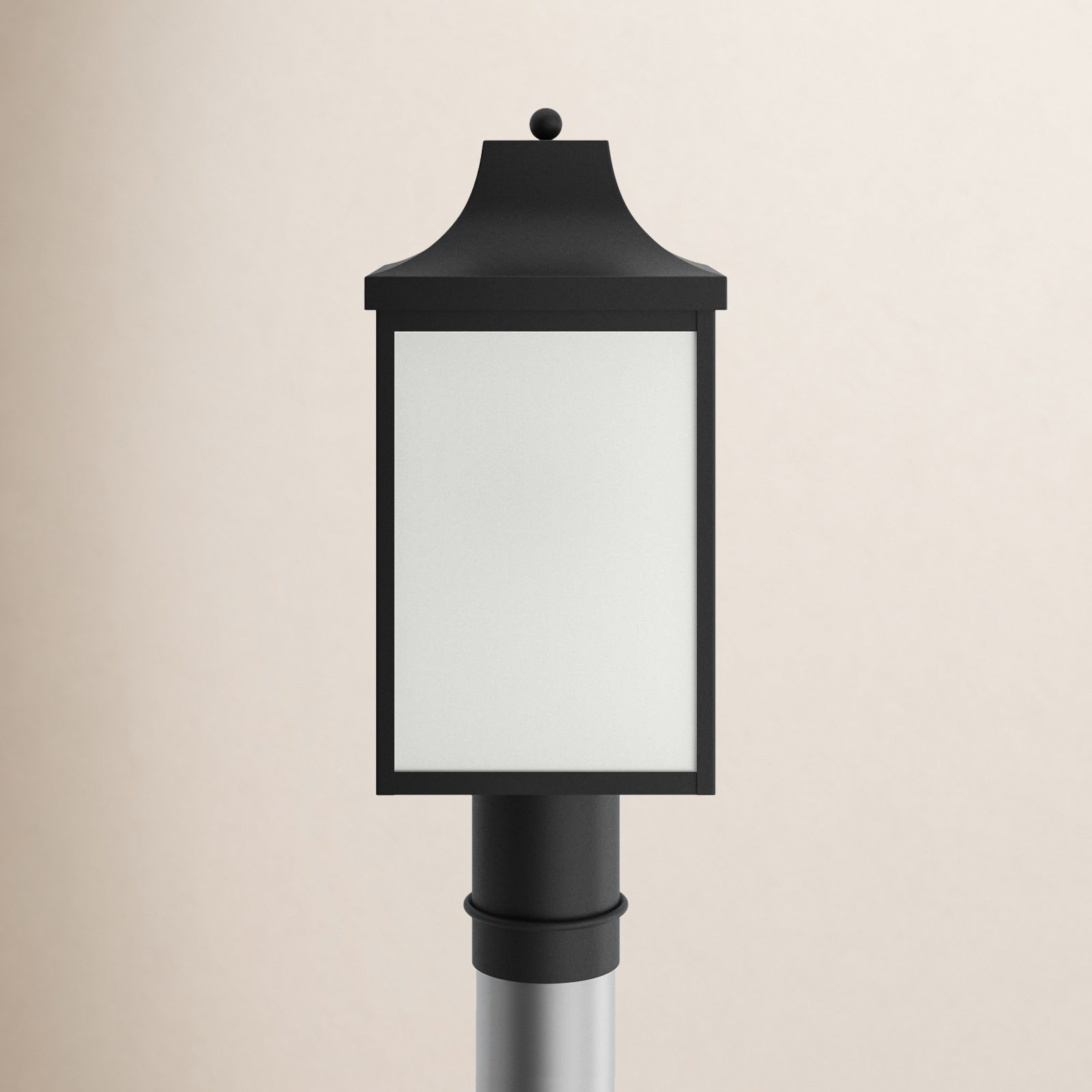 Outdoor Lantern Head, Textured Black