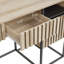 Cannelé, bureau, bureau d'ordinateur, commode, avec tiroirs / rangement, assemblage facile, structure en métal, minimaliste moderne, élément à rayures verticales