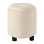 Lit tapissier au sol avec bureau de chevet et petit tabouret rond-844720154-844720152