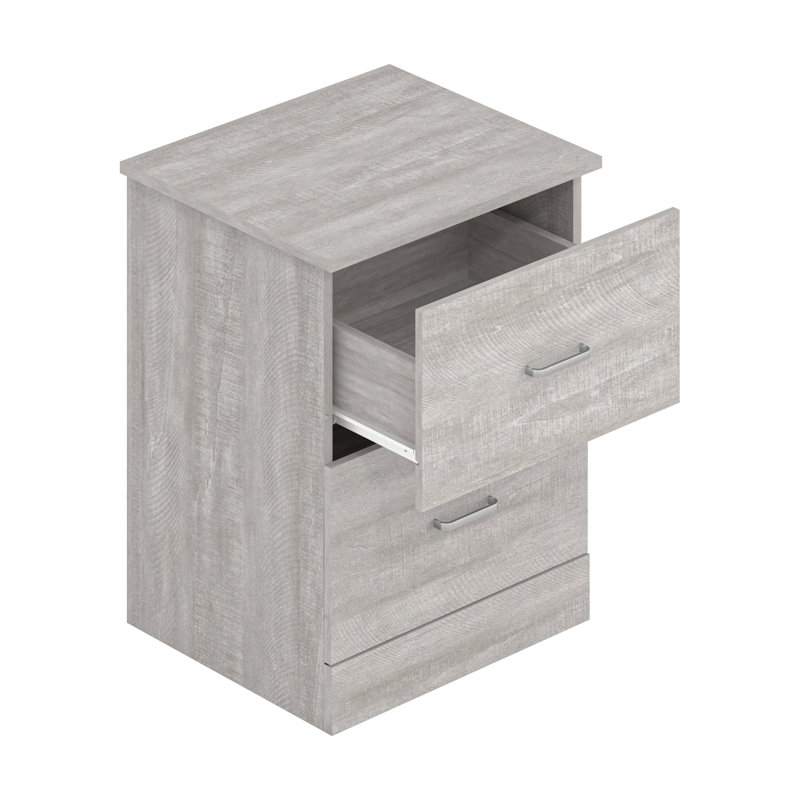 Allyannah Modern Coordinated 4 Piece Bedroom Furniture Set, Dusty Gray Oak