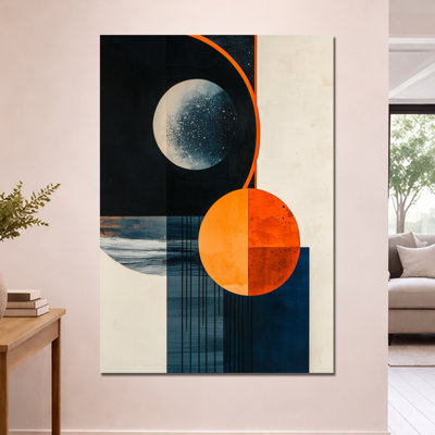 Cercles célestes - Tableau encadré sur toile représentant la Lune