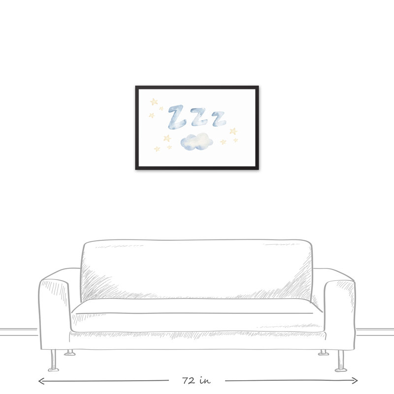 «ZZZ Stars Cloud», art encadré, H 31,75 po x l 21,75 po x P 1,75 po