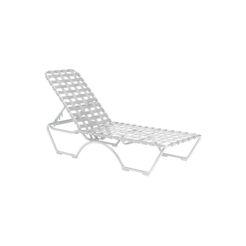 Kahana Outdoor Chaise Lounge, Snow, Moab Vinyl