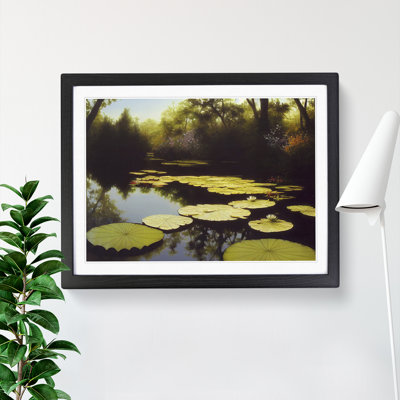 Spectacular Water Lily Pond - Framed Print