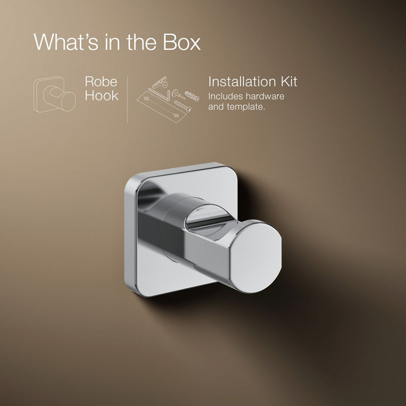 Parallel™ Robe Hook, Polished Chrome