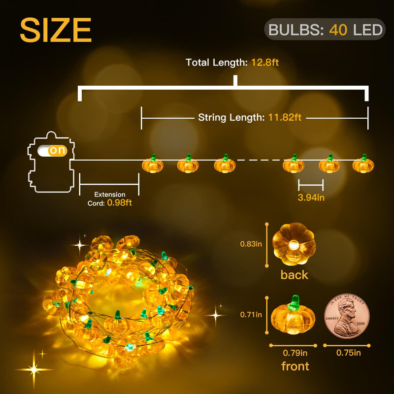 Kashaun 40 - Bulb 153.6'' Battery Powered Fairy String Light