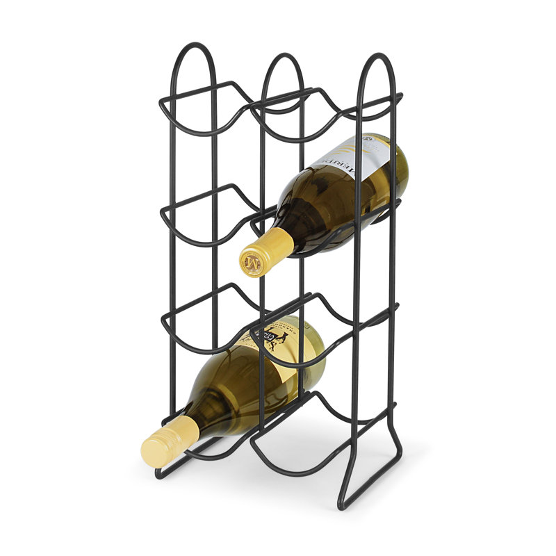 Townhouse Tabletop Wine Bottle Rack in Black
