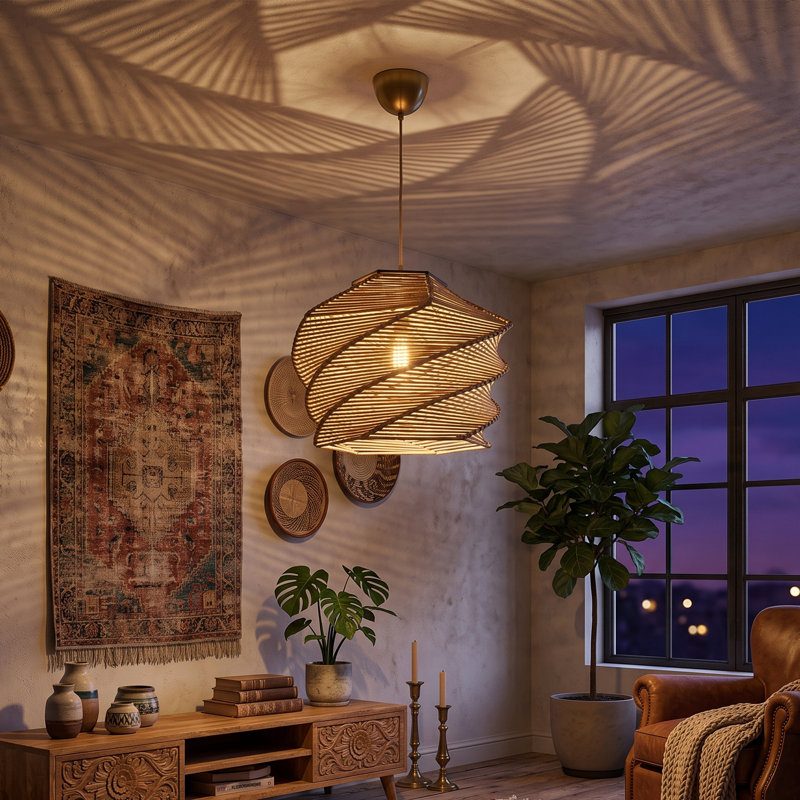 Lustre Kulle, Chameau, H 10,2 po x l 12,6 po x P 12,6 po