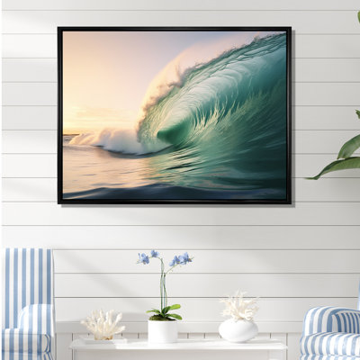 «Turquoise Power of Ocean Wave IV» sur toile